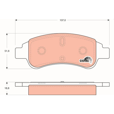GDB1563 Bremsbelagsatz, Scheibenbremse COTEC