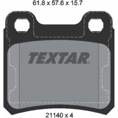 Textar Bremsbelagsatz, Scheibenbremse Q+ 2114001