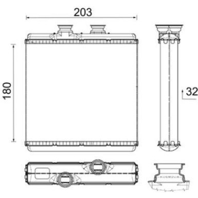 Mahle | Wärmetauscher, Innenraumheizung | AH 183 000P