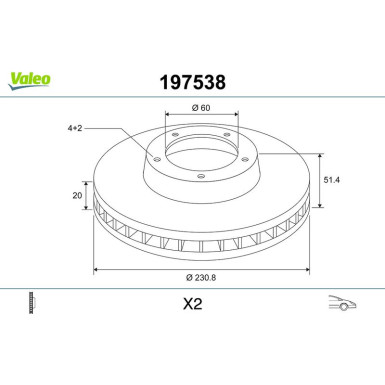 Valeo | Bremsscheibe | 197538
