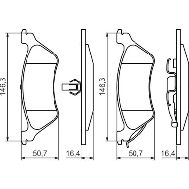 0 986 424 816 Bremsbelagsatz, Scheibenbremse