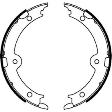 Hella | Bremsbackensatz, Feststellbremse | 8DA 355 050-191