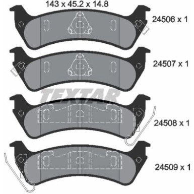 2450601 Bremsbelagsatz, Scheibenbremse