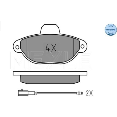 025 214 3616 Bremsbelagsatz, Scheibenbremse MEYLE-ORIGINAL: True to OE.