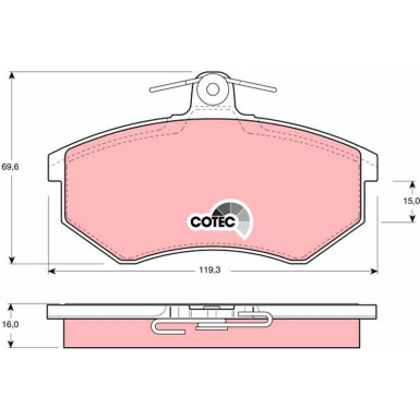 GDB430 Bremsbelagsatz, Scheibenbremse COTEC