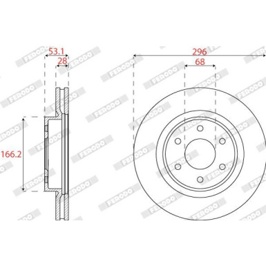 Ferodo | Bremsscheibe | DDF2742C Ferodo | Bremsscheibe | DDF2742C