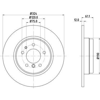 Hella | Bremsscheibe | 8DD 355 127-111