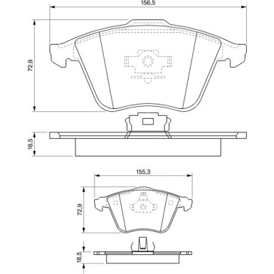 BOSCH Bremsbelagsatz, Scheibenbremse 0 986 494 077