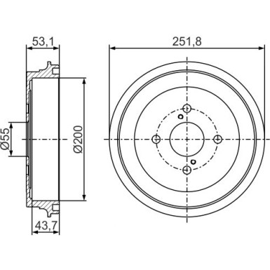 BOSCH | Bremstrommel | 0 986 477 296