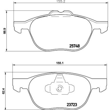 Hella | Bremsbelagsatz, Scheibenbremse | 8DB 355 020-411