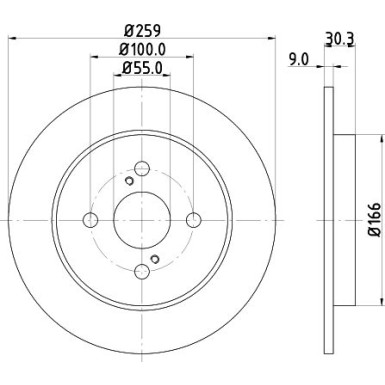 Hella | Bremsscheibe | 8DD 355 113-601
