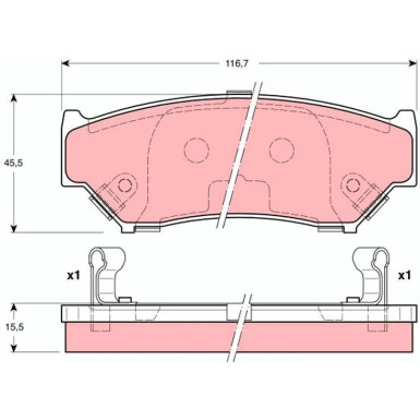 GDB3182 Bremsbelagsatz, Scheibenbremse