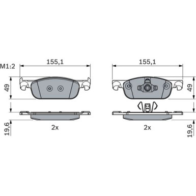 0 986 424 021 Bremsbelagsatz, Scheibenbremse