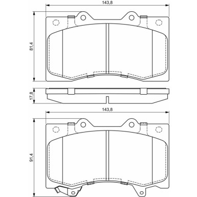 BOSCH Bremsbelagsatz, Scheibenbremse 0 986 494 693