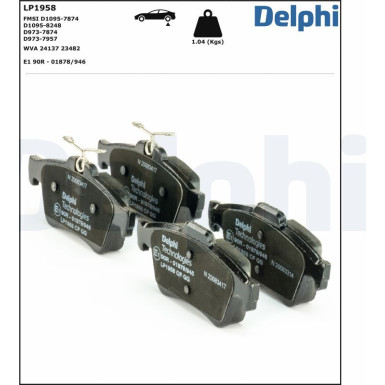 LP1958 Bremsbelagsatz, Scheibenbremse