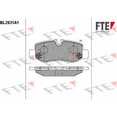 FTE | Bremsbelagsatz, Scheibenbremse | 9011011