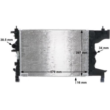 CR 945 000S Kühler, Motorkühlung BEHR