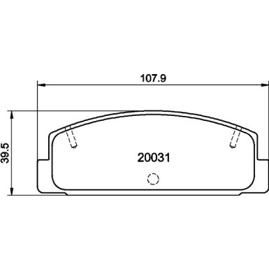 Hella | Bremsbelagsatz, Scheibenbremse | 8DB 355 016-761