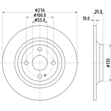 Hella | Bremsscheibe | 8DD 355 116-071