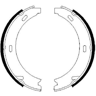 BOSCH | Bremsbackensatz, Feststellbremse | 0 986 487 344