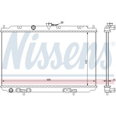 Nissens | Kühler, Motorkühlung | 68718