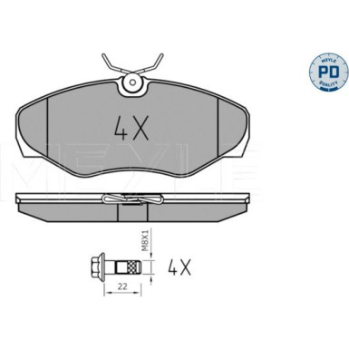 Meyle | Bremsbelagsatz, Scheibenbremse | 025 230 9918/PD