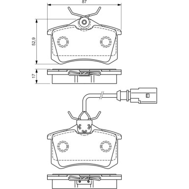 BOSCH Bremsbelagsatz, Scheibenbremse 0 986 494 025