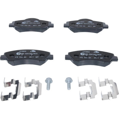 Bremsbelagsatz, Scheibenbremse ATE Ceramic 13.0470-3869.2