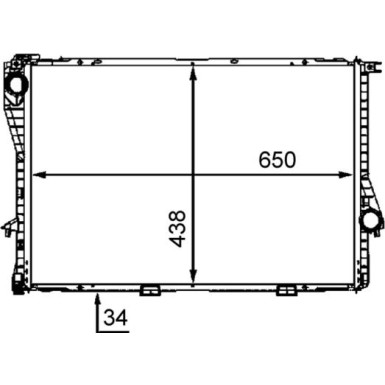 Mahle | Kühler, Motorkühlung | CR 296 000S