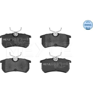 025 233 5314 Bremsbelagsatz, Scheibenbremse MEYLE-ORIGINAL: True to OE.