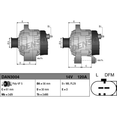 Denso | Generator | DAN502