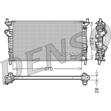 Denso | Kühler, Motorkühlung | DRM10074