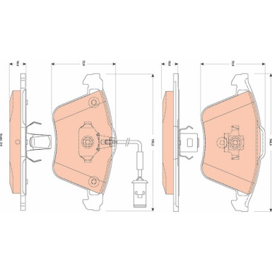 GDB1832 Bremsbelagsatz, Scheibenbremse