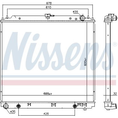 Nissens | Kühler, Motorkühlung | 69485
