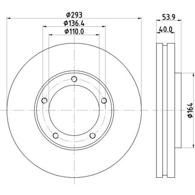 Hella | Bremsscheibe | 8DD 355 125-111