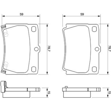 0 986 424 711 Bremsbelagsatz, Scheibenbremse