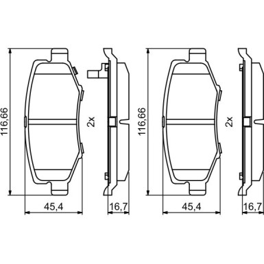 0 986 494 706 Bremsbelagsatz, Scheibenbremse