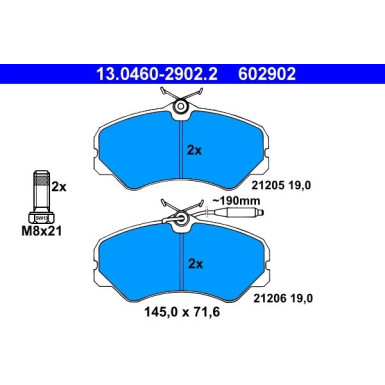 13.0460-2902.2 Bremsbelagsatz, Scheibenbremse