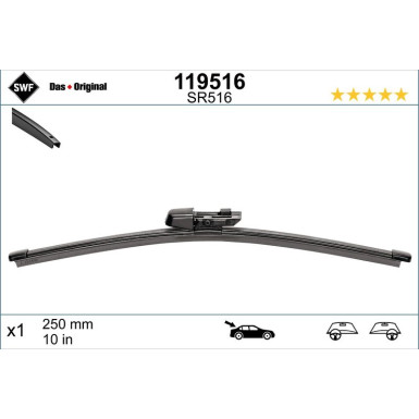 SWF Wischblatt Scheibenwischer DAS ORIGINAL REAR 119516