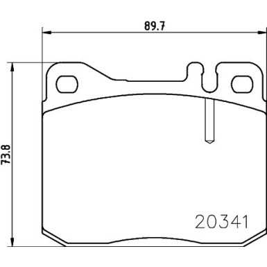 Hella | Bremsbelagsatz, Scheibenbremse | 8DB 355 017-431