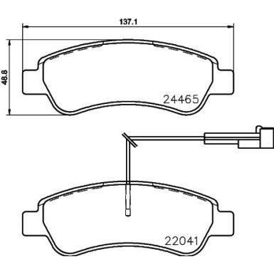 8DB 355 021-901 Bremsbelagsatz, Scheibenbremse