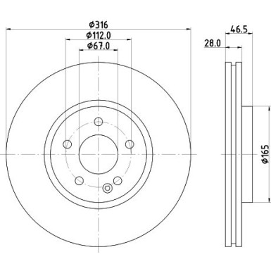Hella | Bremsscheibe | 8DD 355 104-341
