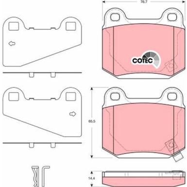 TRW Bremsbelagsatz, Scheibenbremse COTEC GDB3350