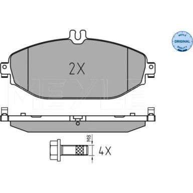 025 220 7619 Bremsbelagsatz, Scheibenbremse MEYLE-ORIGINAL: True to OE.