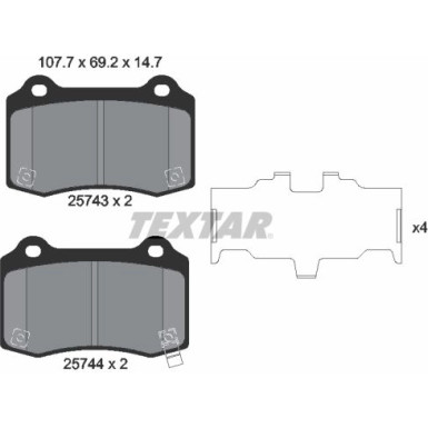2574301 Bremsbelagsatz, Scheibenbremse