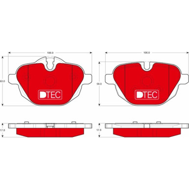 GDB1840DTE Bremsbelagsatz, Scheibenbremse DTEC COTEC