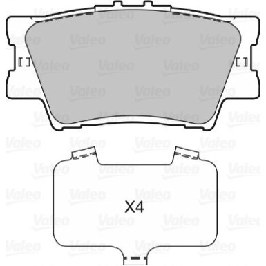 Valeo | Bremsbelagsatz, Scheibenbremse | 598819