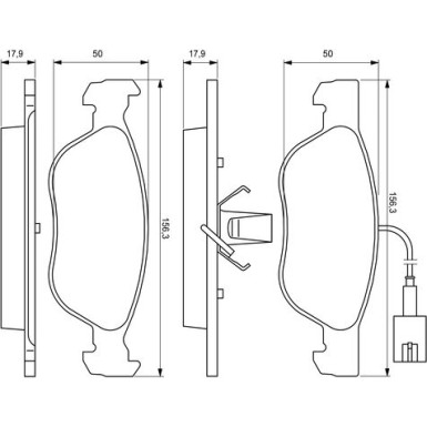 0 986 424 593 Bremsbelagsatz, Scheibenbremse