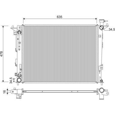 Valeo | Kühler, Motorkühlung | 701354