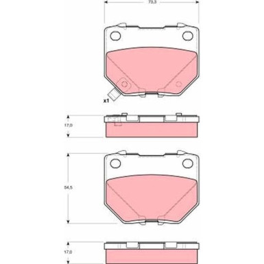GDB3308 Bremsbelagsatz, Scheibenbremse